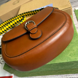 Gucci 679540 Logo-print Leather Shoulder Bag Brown - Default Title - View 6