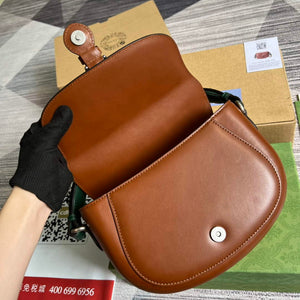 Gucci 679540 Logo-print Leather Shoulder Bag Brown - Default Title - View 7