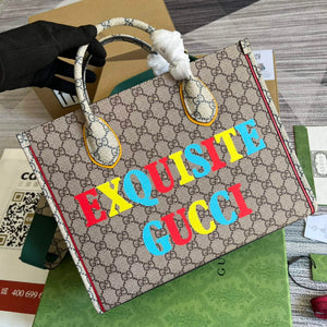 Gucci 680956 Exquisite Gucci Small Tote Bag Beige - Default Title - View 4