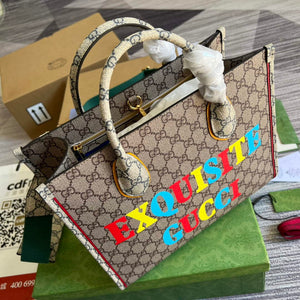 Gucci 680956 Exquisite Gucci Small Tote Bag Beige - Default Title - View 8