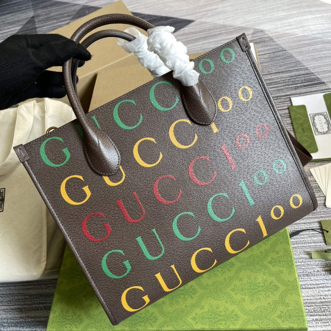 Gucci 680956 Exquisite Gucci Small Tote Bag Brown