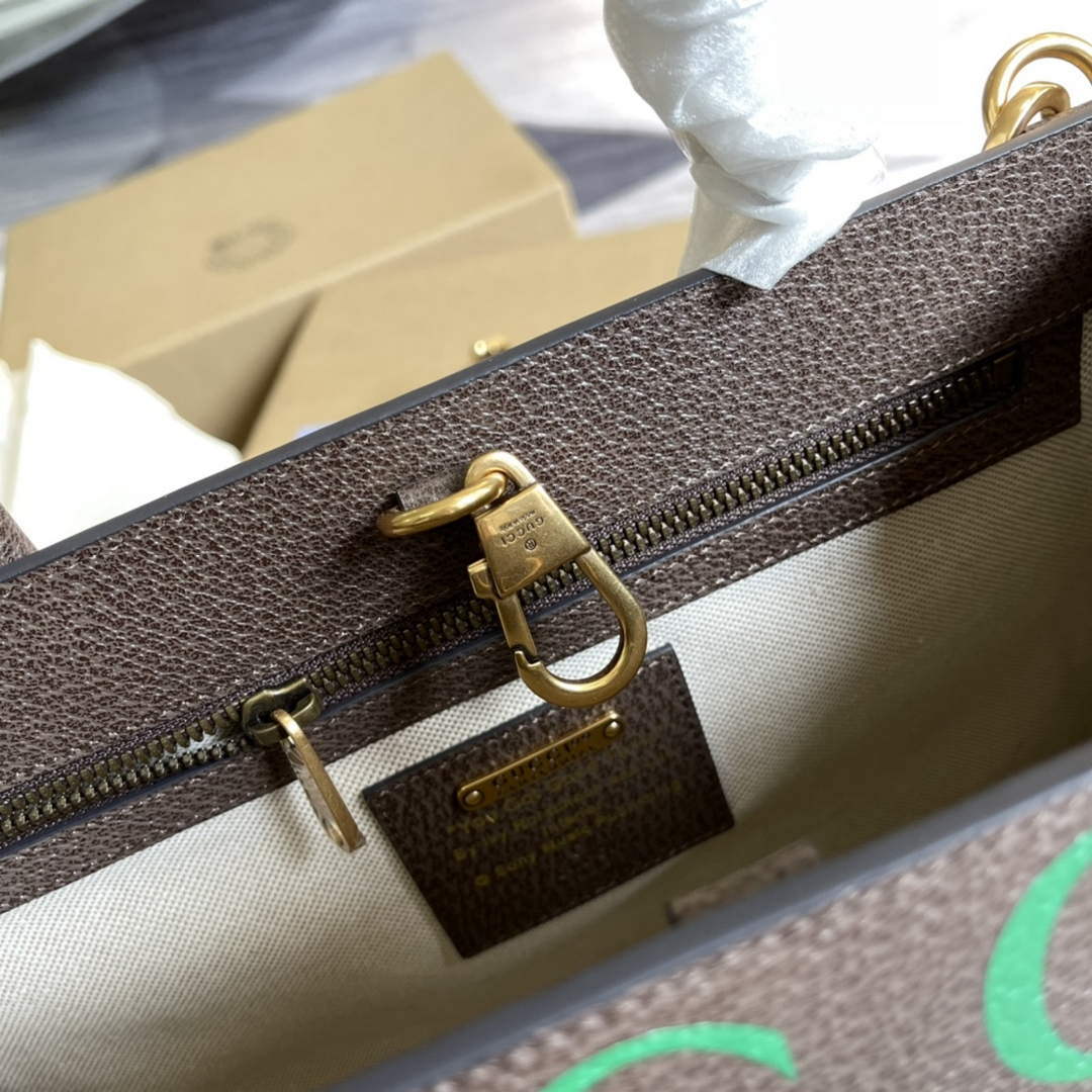 Gucci 680956 Exquisite Gucci Small Tote Bag Brown - Default Title - View 8