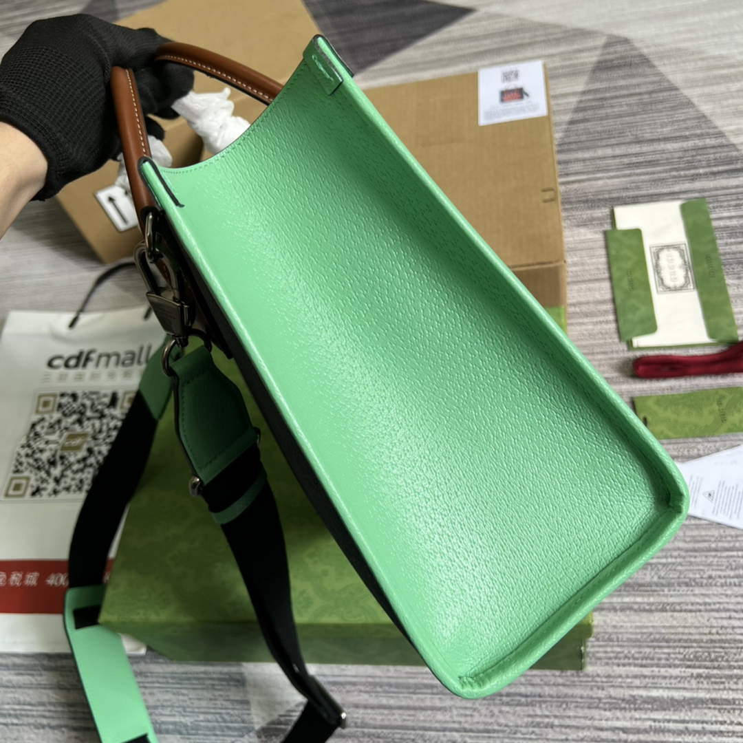 Gucci 680956 Exquisite Gucci Small Tote Bag Green - Default Title - View 3