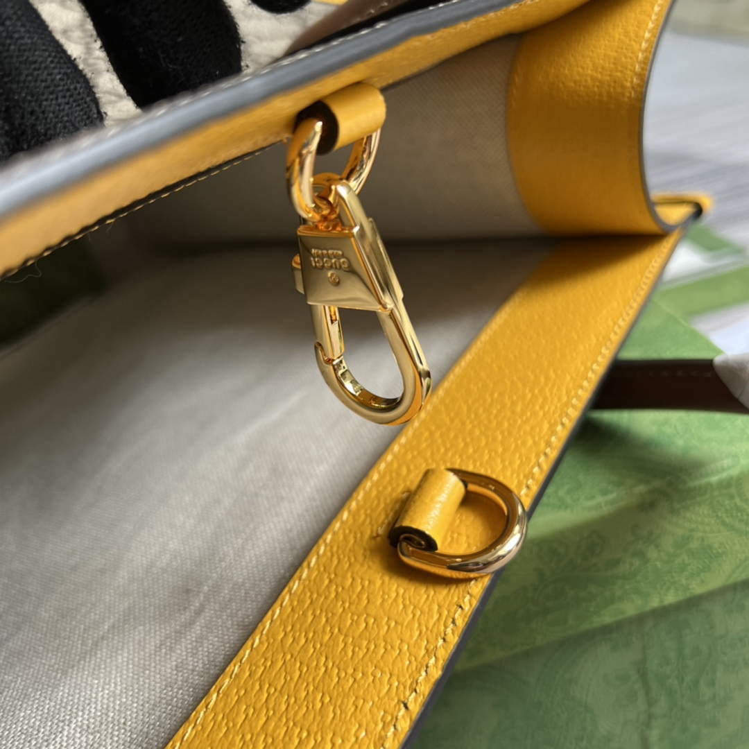 Gucci 680956 Exquisite Gucci Small Tote Bag Yellow - Default Title - View 8