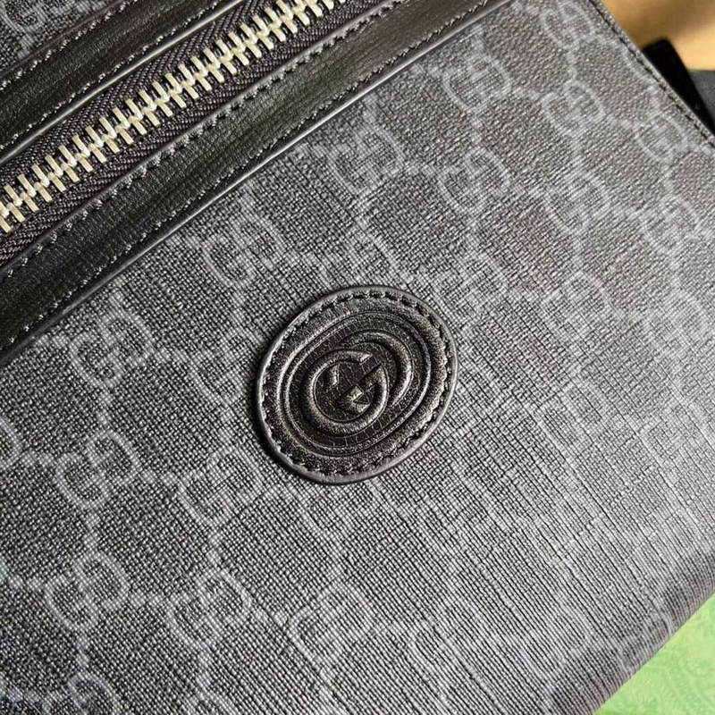 Gucci 681021 GG Supreme messenger bag Black - Default Title - View 5