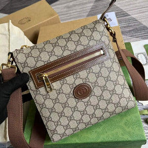 Gucci 681021 GG Supreme messenger bag Brown - Default Title - View 4