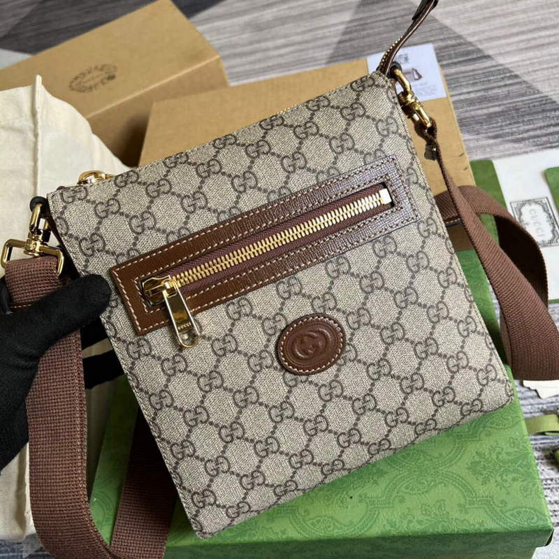 Gucci 681021 GG Supreme messenger bag Brown - Default Title - View 4