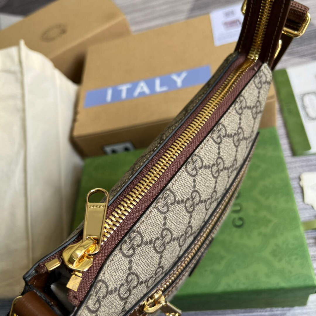 Gucci 681021 GG Supreme messenger bag Brown - Default Title - View 8