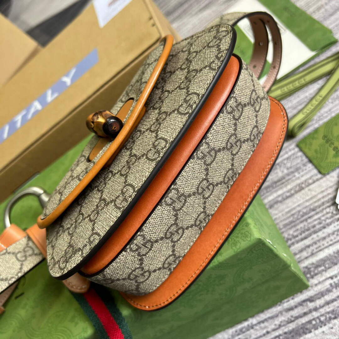 Gucci 681137 Gucci Bamboo 1947 mini belt bag Brown