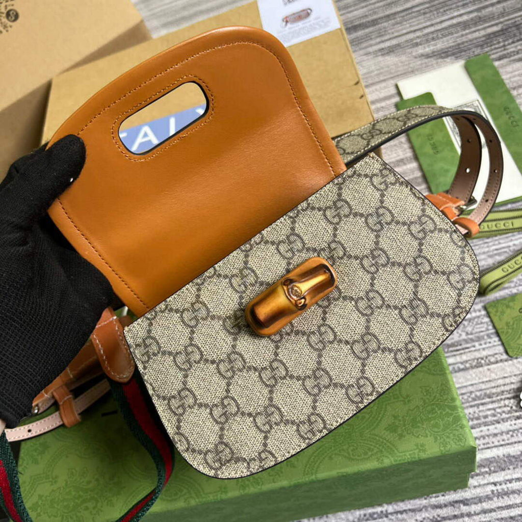 Gucci 681137 Gucci Bamboo 1947 mini belt bag Brown