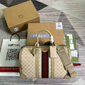 Gucci 681295 Jumbo GG medium duffle bag Beige - Default Title - View 1