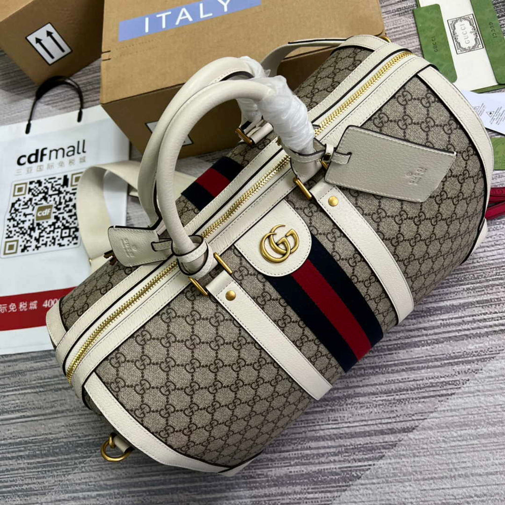 Gucci 681295 Jumbo GG medium duffle bag Gray