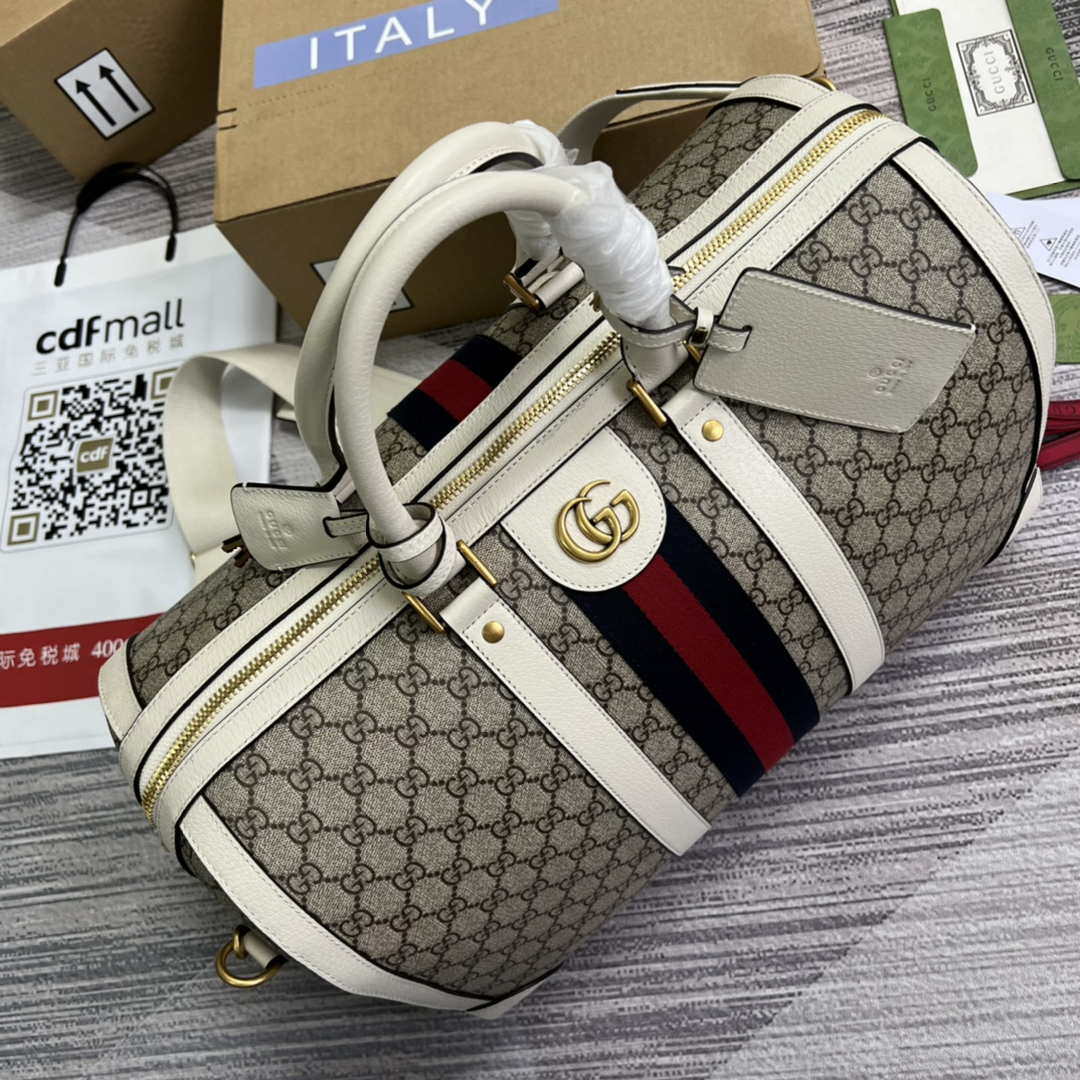 Gucci 681295 Jumbo GG medium duffle bag Gray - Default Title - View 5