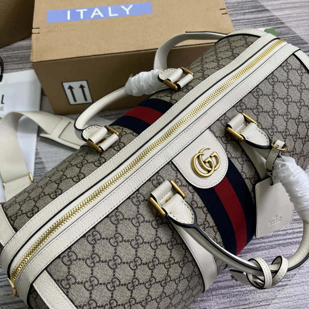 Gucci 681295 Jumbo GG medium duffle bag Gray - Default Title - View 7
