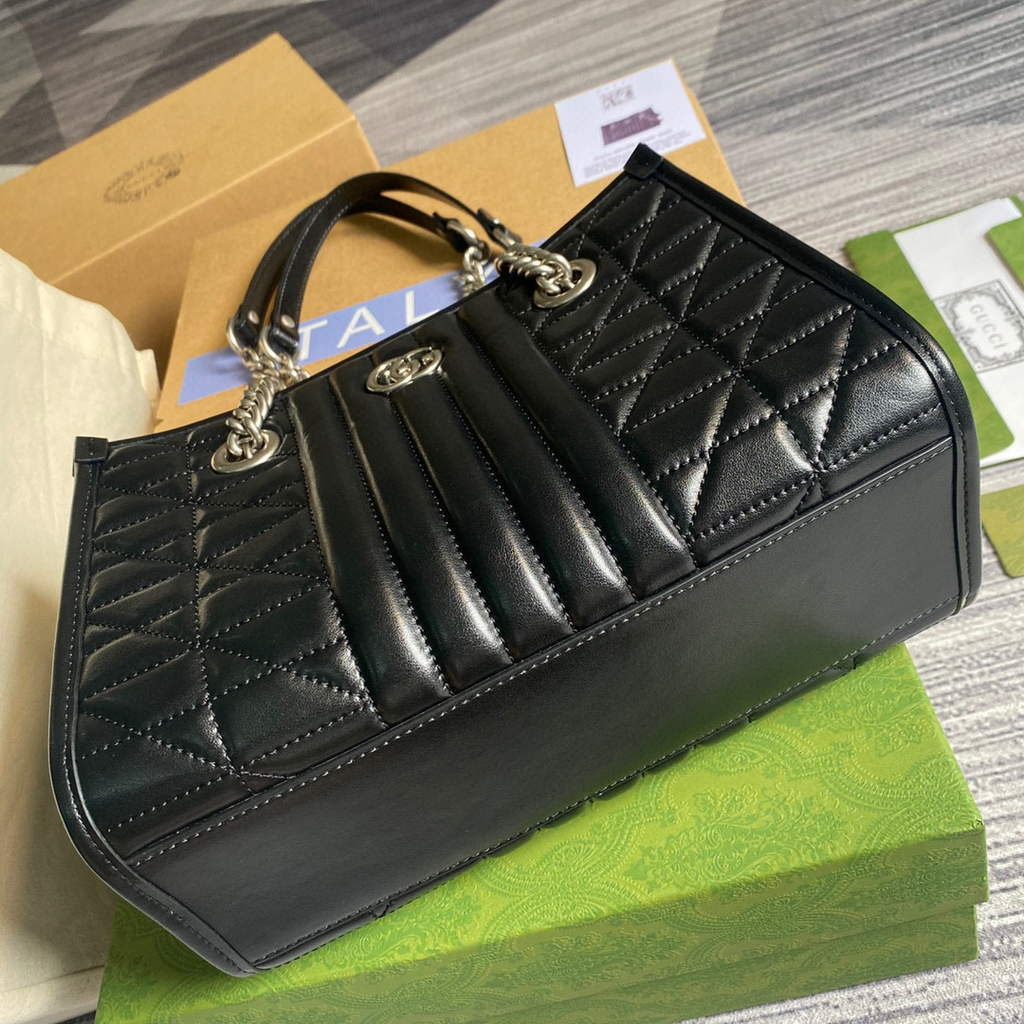 Gucci 681483 GG Marmont small tote bag Black