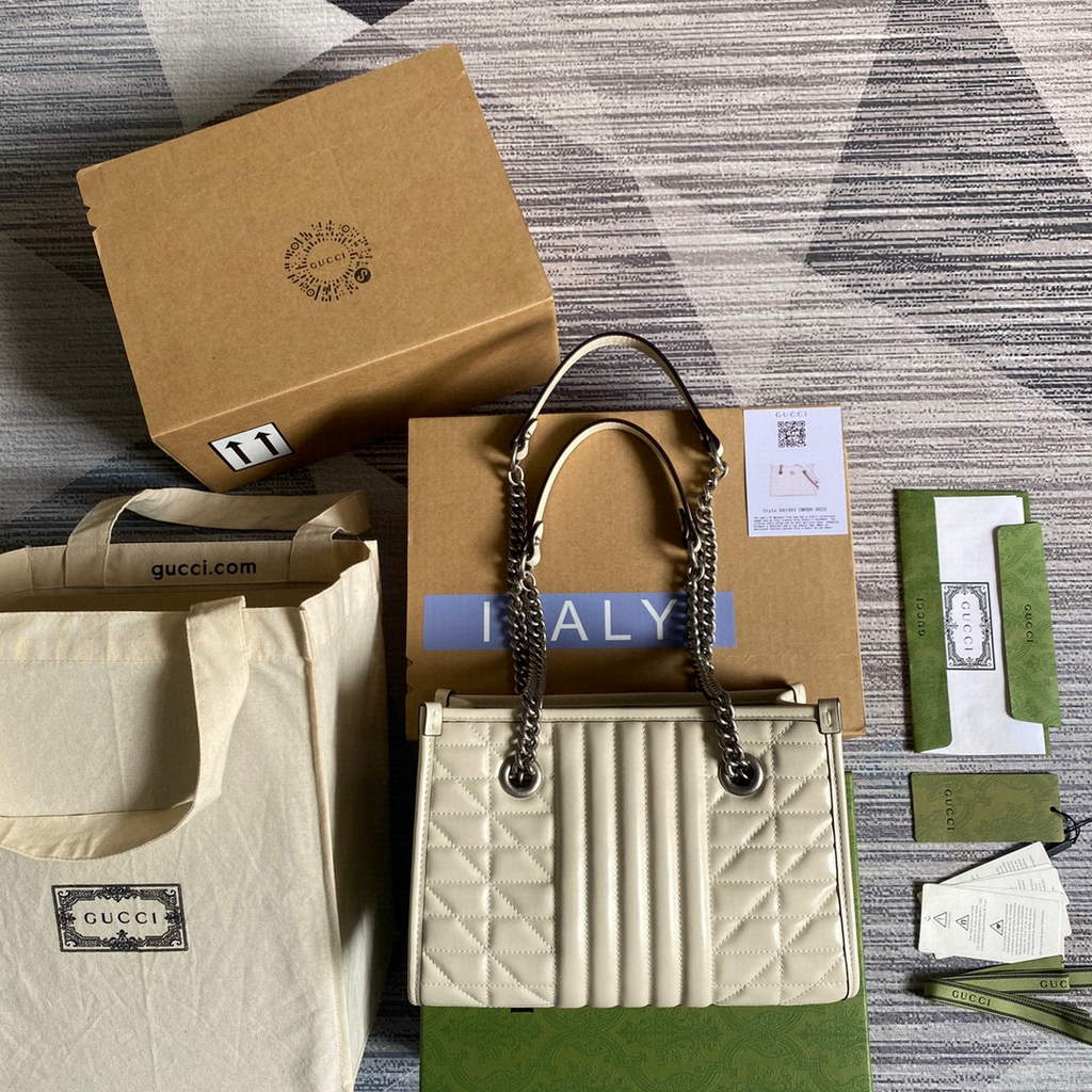 Gucci 681483 GG Marmont small tote bag Beige