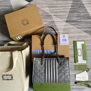 Gucci 681483 GG Marmont small tote bag Grey - Default Title - View 2