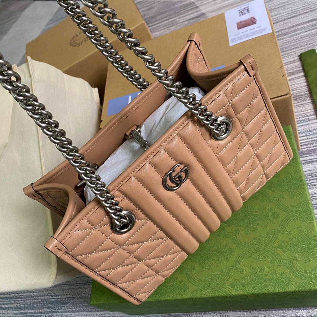 Gucci 681483 GG Marmont small tote bag Apricot