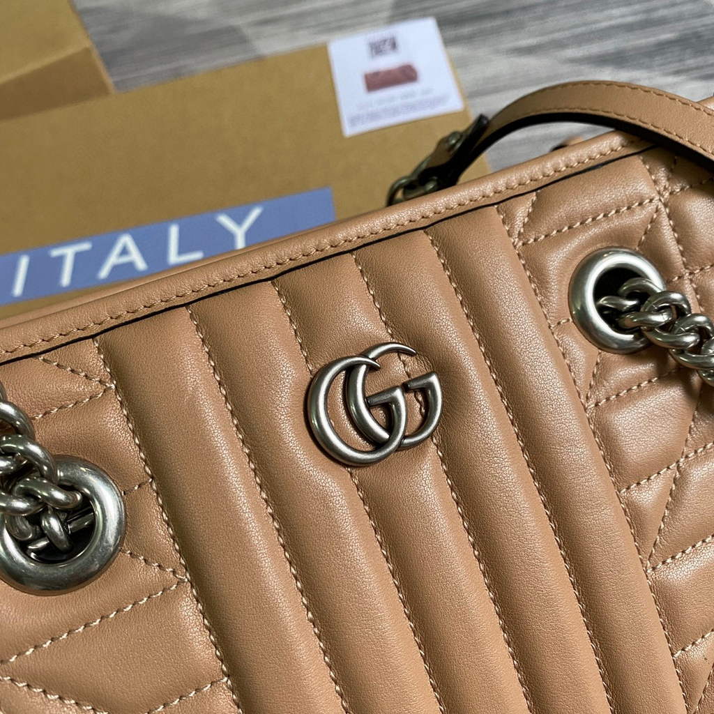 Gucci 681483 GG Marmont small tote bag Apricot