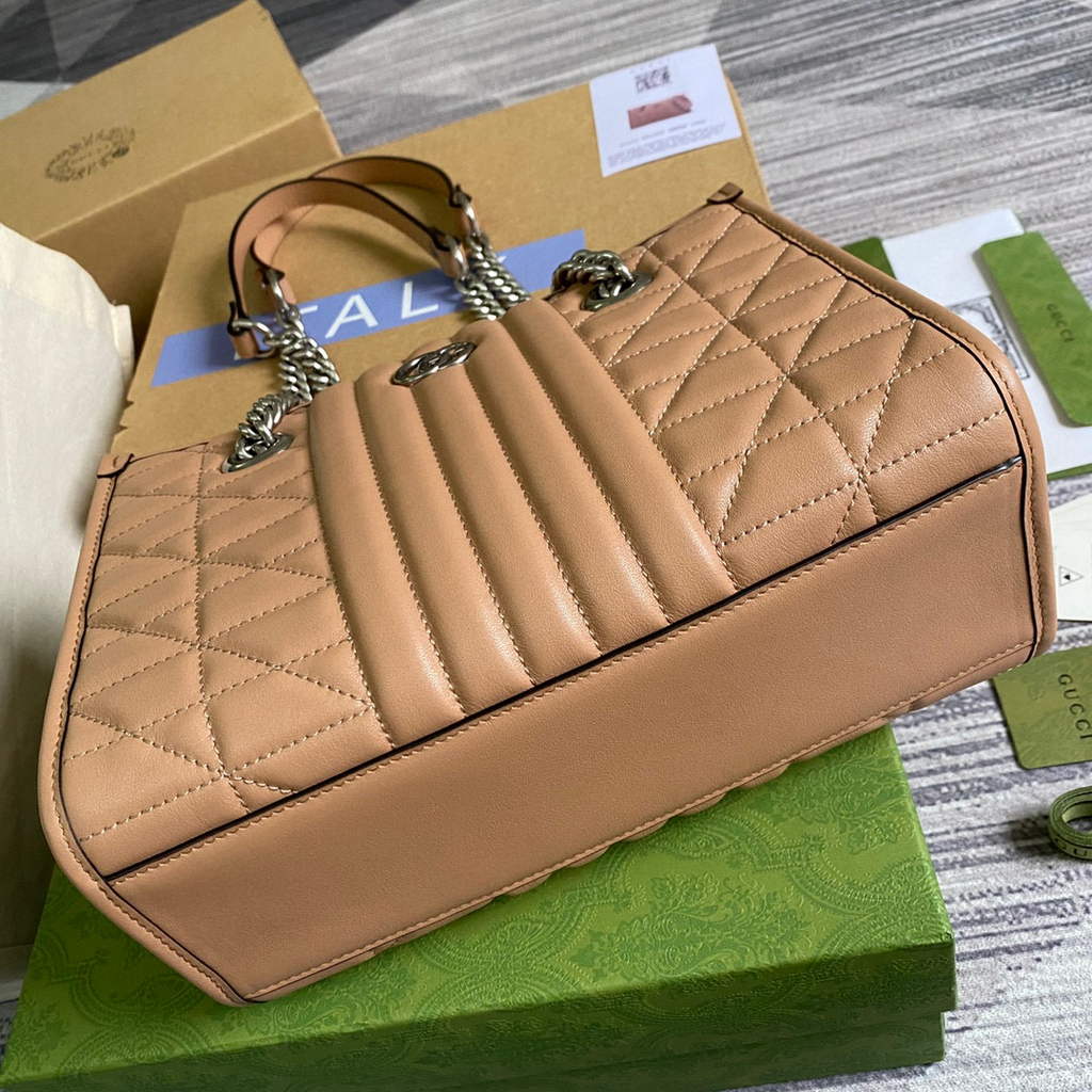 Gucci 681483 GG Marmont small tote bag Apricot