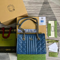 Gucci 681483 GG Marmont small tote bag Blue - Default Title - View 1
