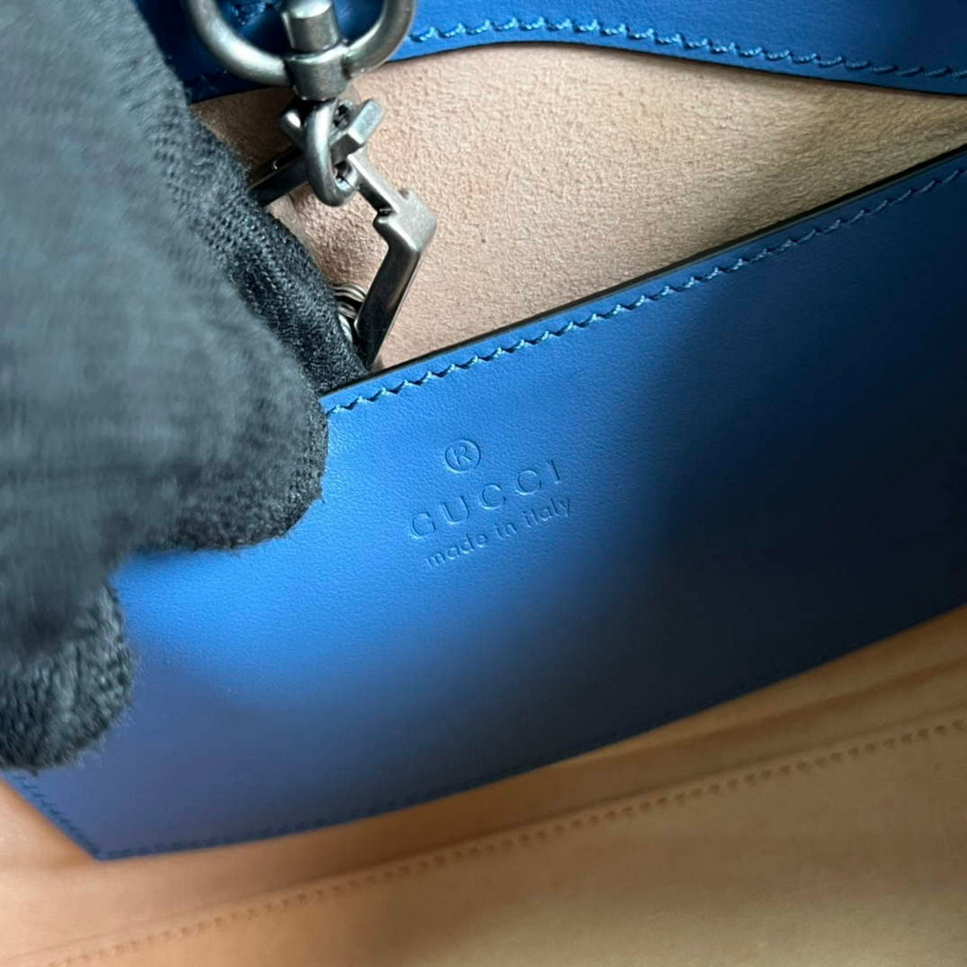 Gucci 681483 GG Marmont small tote bag Blue - Default Title - View 8