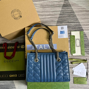 Gucci 681483 GG Marmont small tote bag Blue - Default Title - View 9