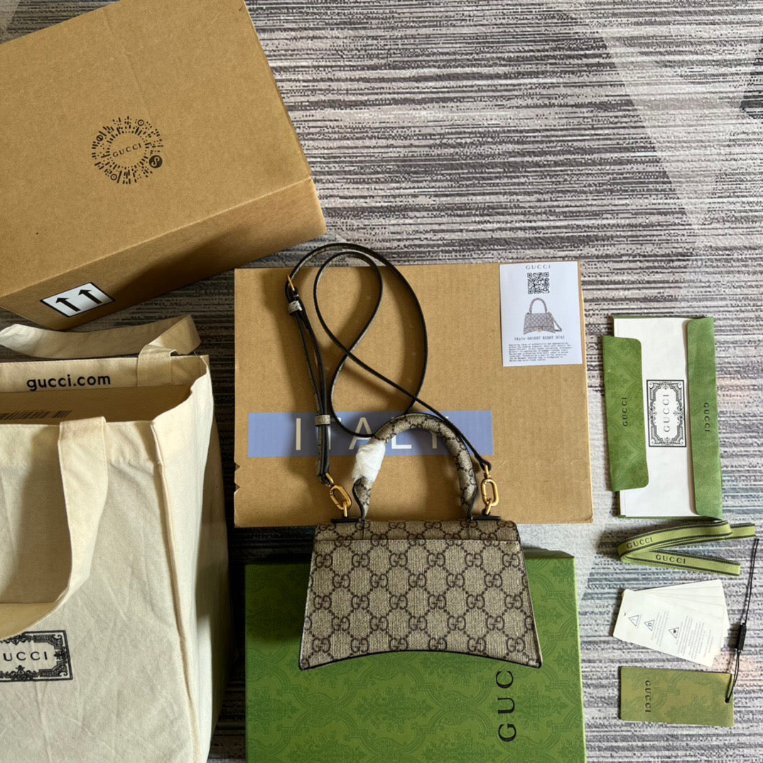 Gucci 681695 The Hacker Project Mini Hourglass bag Beige and ebony - Default Title - View 2