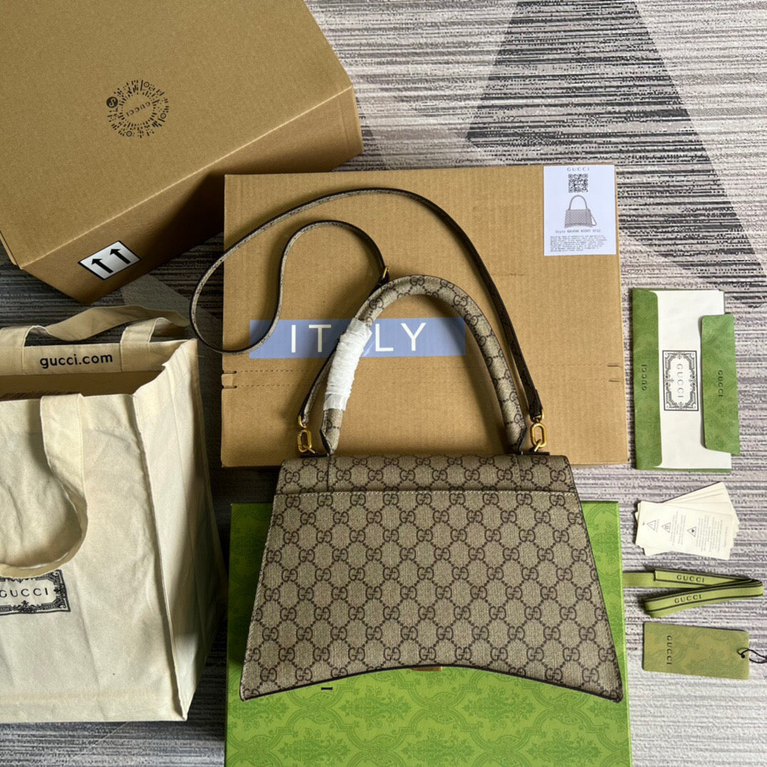 Gucci 681696 The Hacker Project Medium Hourglass bag Beige and ebony - Default Title - View 2