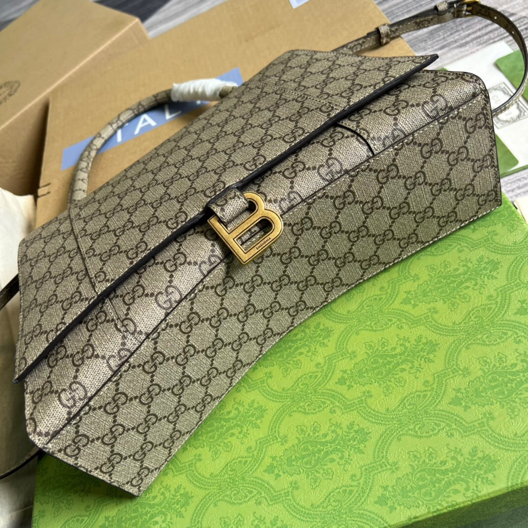 Gucci 681696 The Hacker Project Medium Hourglass bag Beige and ebony - Default Title - View 6