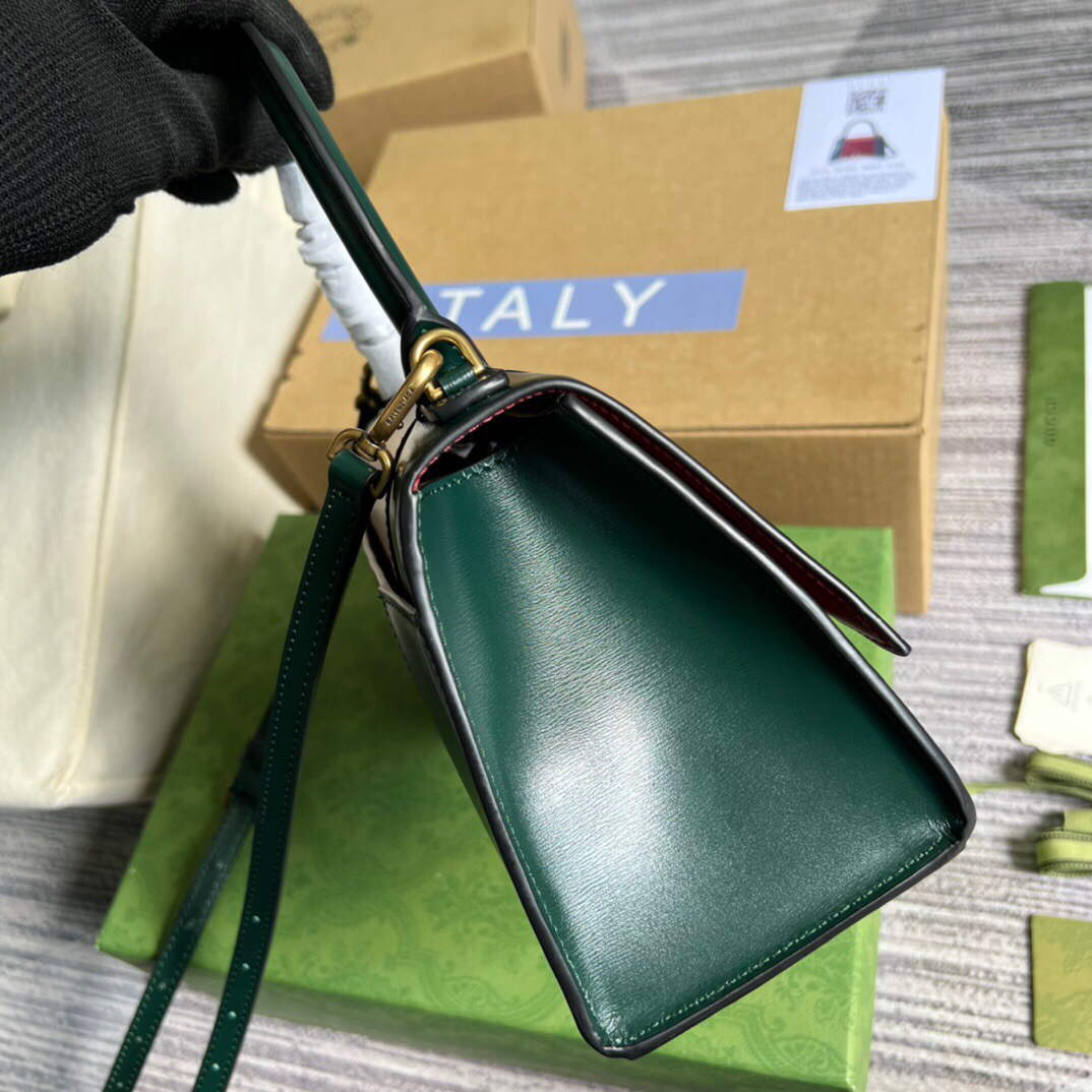 Gucci 681697 The Hacker Project Small Hourglass Bag Green red - Default Title - View 4