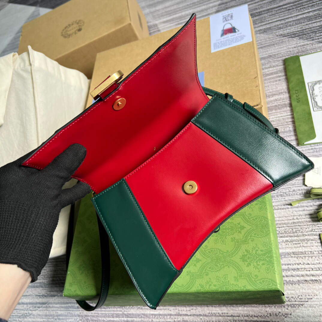Gucci 681697 The Hacker Project Small Hourglass Bag Green red - Default Title - View 7