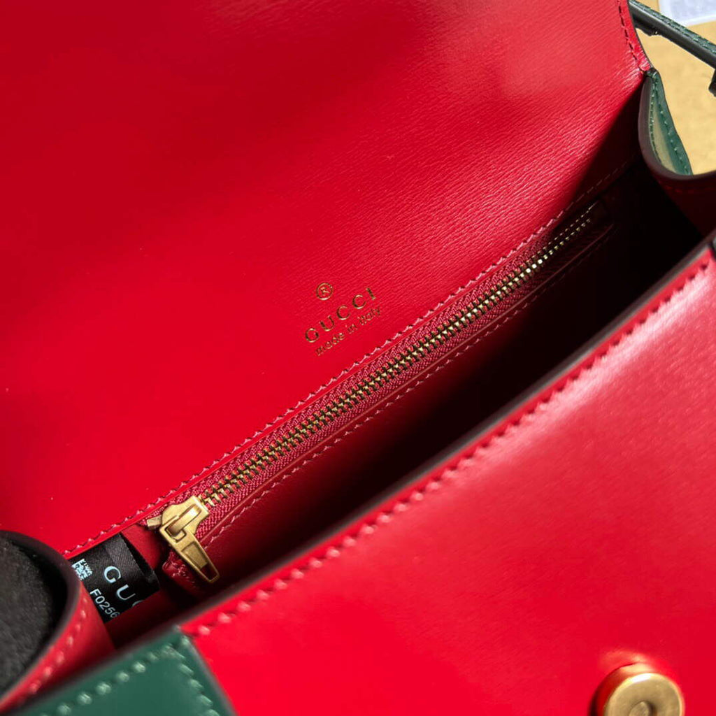 Gucci 681697 The Hacker Project Small Hourglass Bag Green red