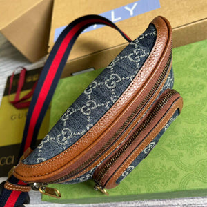 Gucci 682933 Belt bag with Interlocking G Blue and ivory - Default Title - View 6