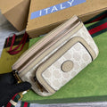 Gucci 682933 Belt bag with Interlocking G Beige and white - Default Title - View 1