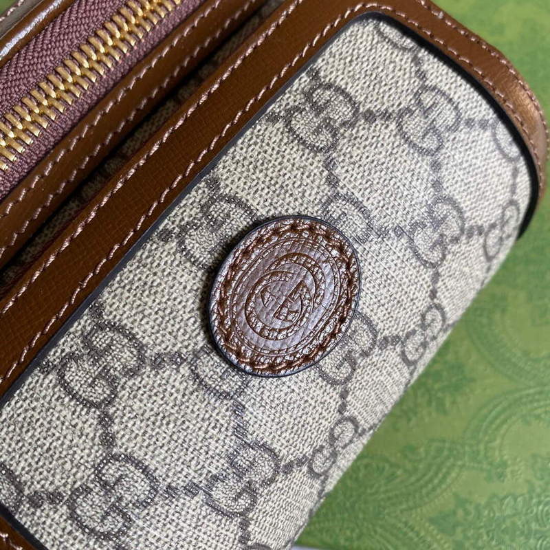 Gucci 682933 Belt bag with Interlocking G Beige and ebony