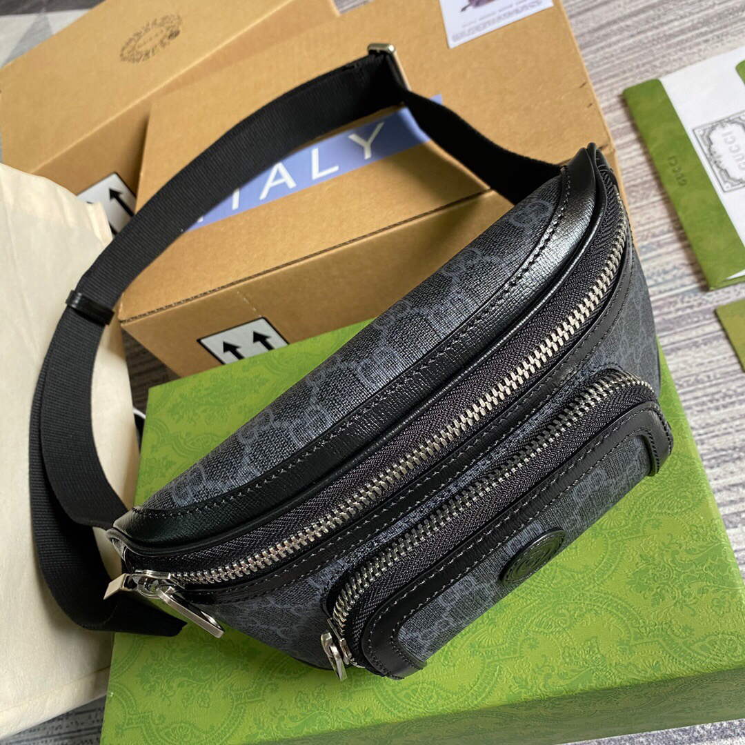 Gucci 682933 Belt bag with Interlocking G Black - Default Title - View 5