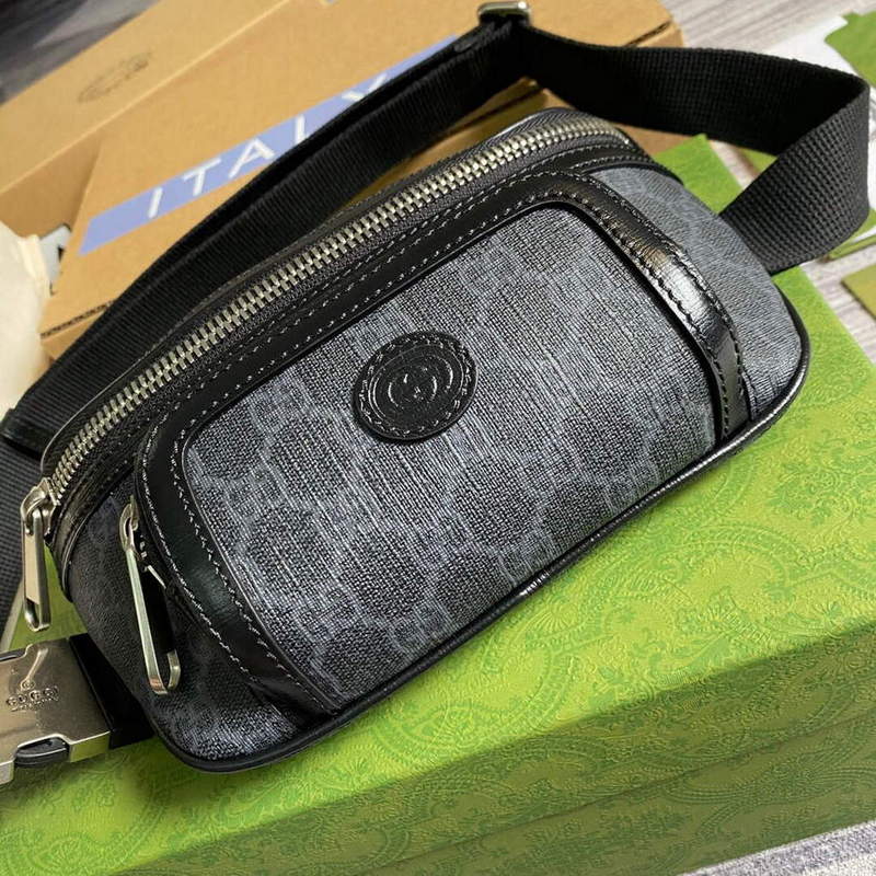 Gucci 682933 Belt bag with Interlocking G Black