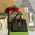 Gucci 685129 GG Jackie1961 Handbag Denim Tote Bag Black - Default Title - View 1