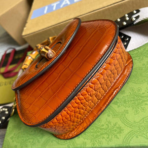 Gucci 686864 Gucci Bamboo 1947 Mini Top Handle Bag Brown - Default Title - View 7