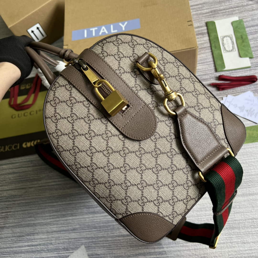 Gucci 687828 Tiger GG Large Duffle Bag Brown - Default Title - View 3