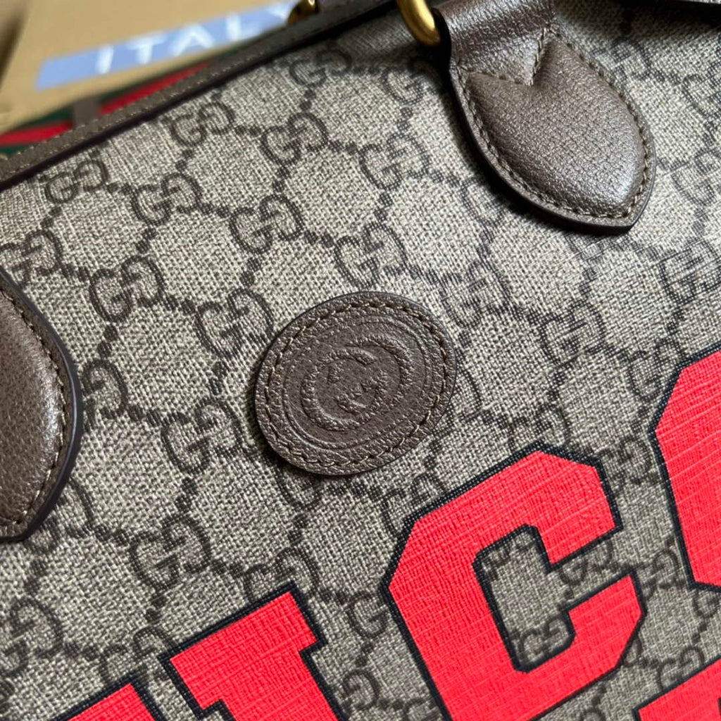 Gucci 687828 Tiger GG Large Duffle Bag Brown