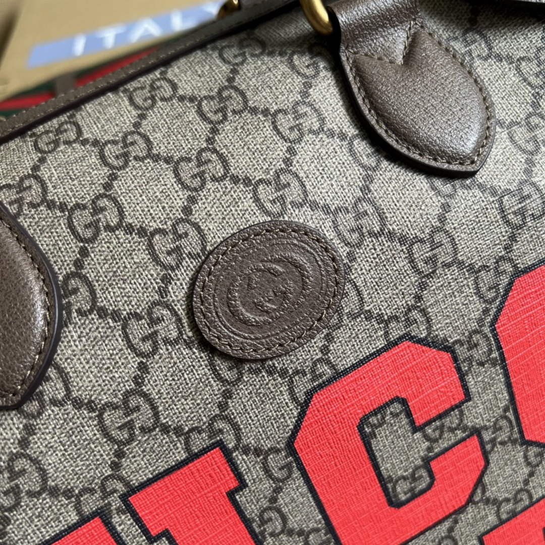 Gucci 687828 Tiger GG Large Duffle Bag Brown