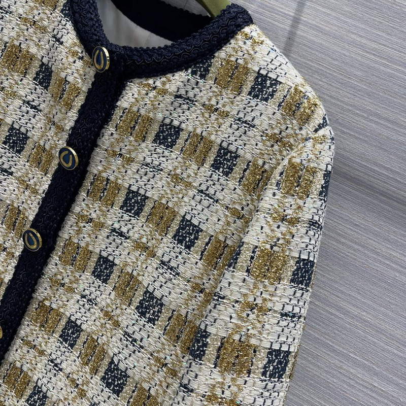Gucci 691452 Women's Lurex Tweed Jacket G66853