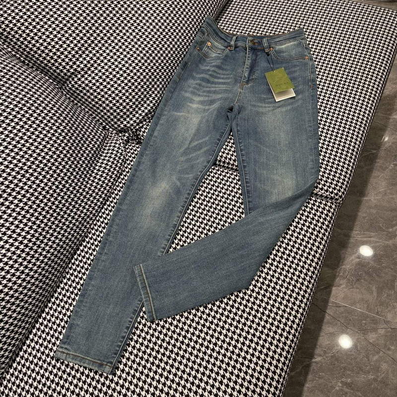 Gucci 691895 Women's Denim Pant With Horsebit G66850