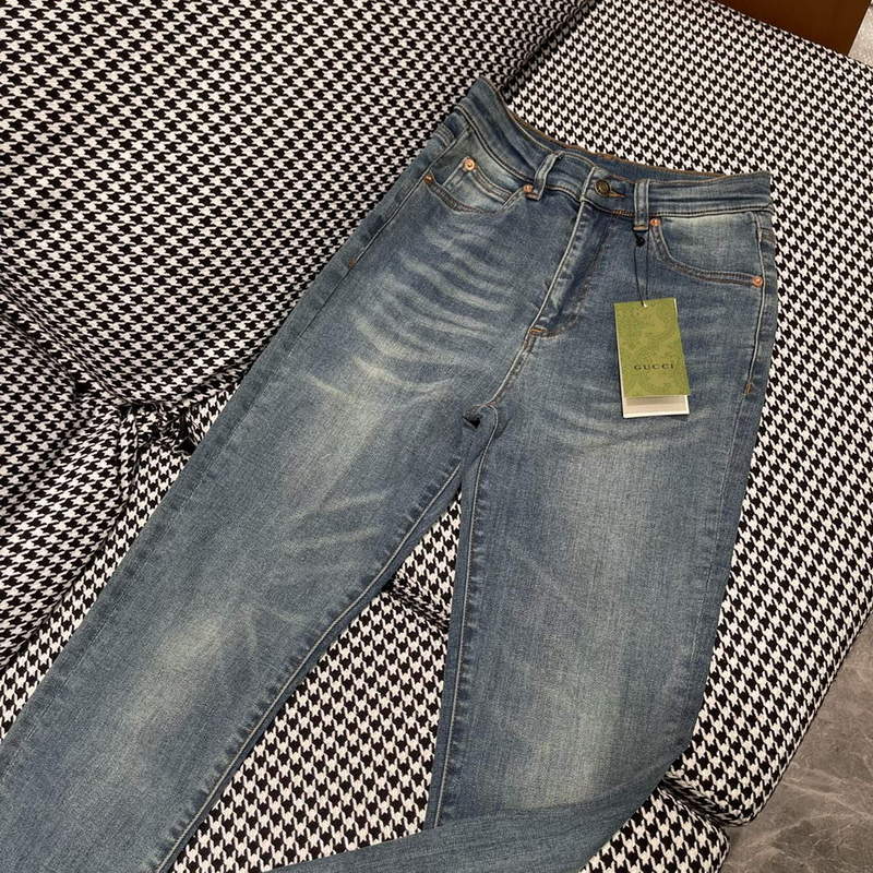 Gucci 691895 Women's Denim Pant With Horsebit G66850