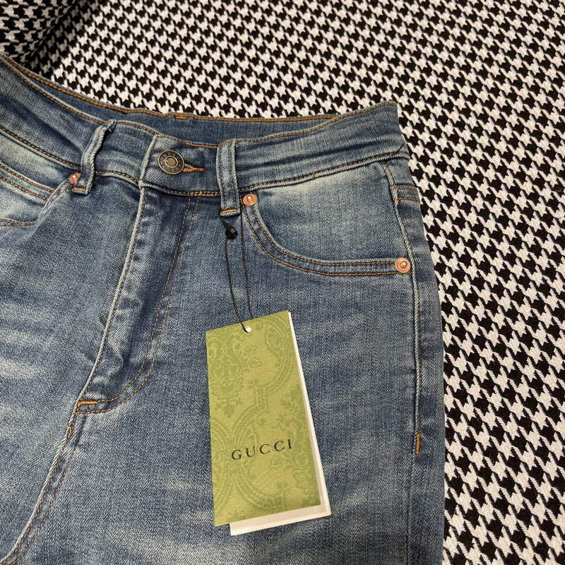 Gucci 691895 Women's Denim Pant With Horsebit G66850