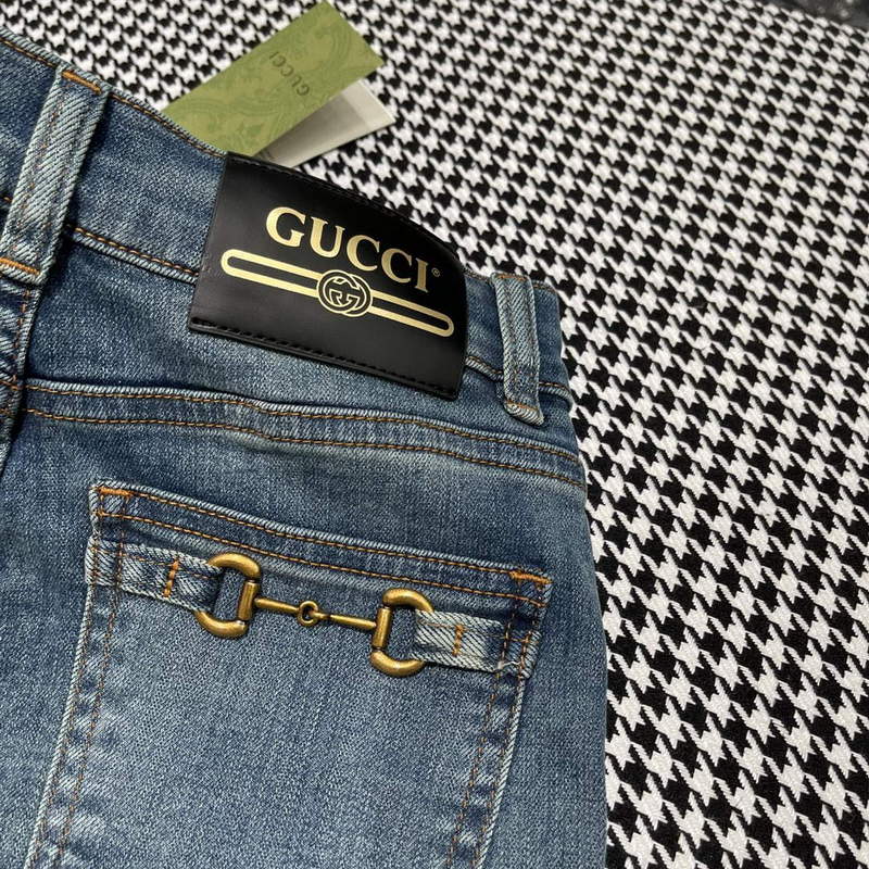 Gucci 691895 Women's Denim Pant With Horsebit G66850