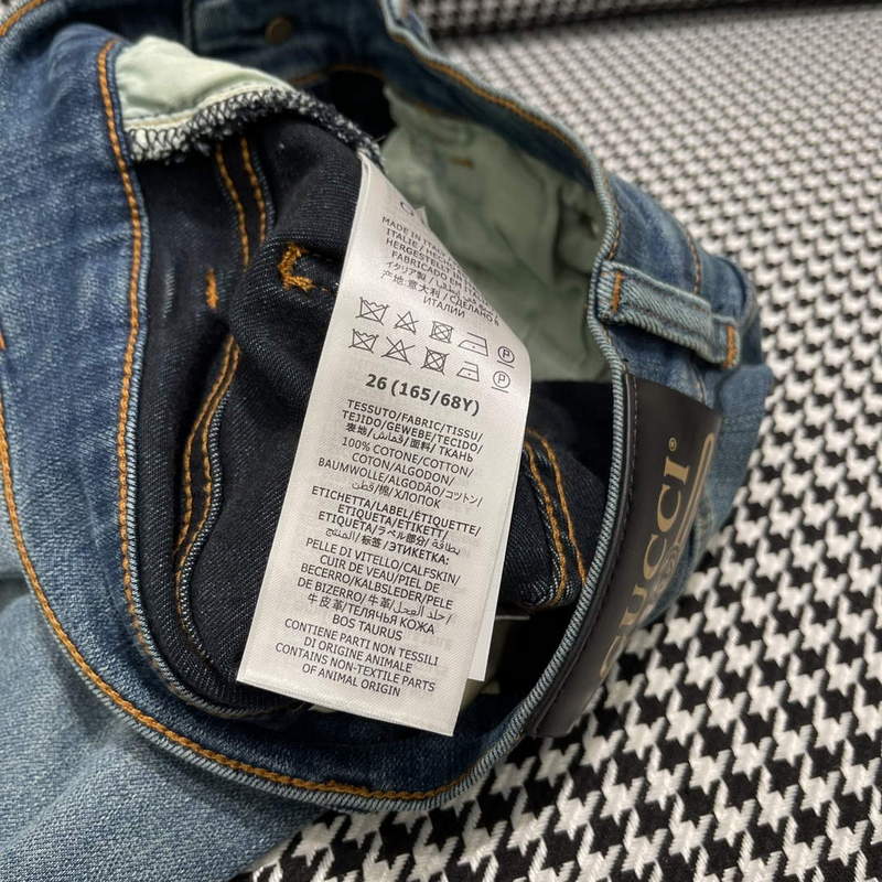 Gucci 691895 Women's Denim Pant With Horsebit G66850
