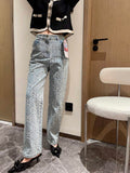 Gucci 691895 Women's Denim Pant With Horsebit G66851
